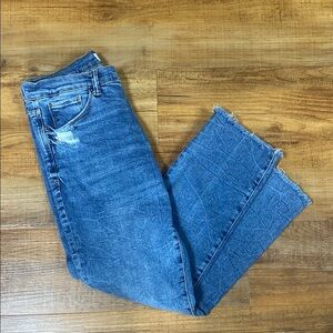 Kenzie vintage luxe Allie high rise slim  straight Distressed Blue Jeans size 8